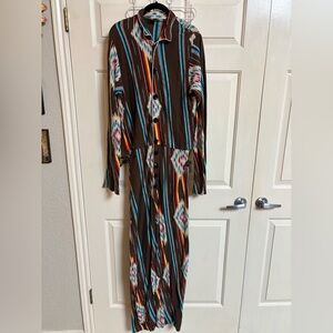 RARE KAPITAL jeans Western Aztec Boho 100% Cotton Romper